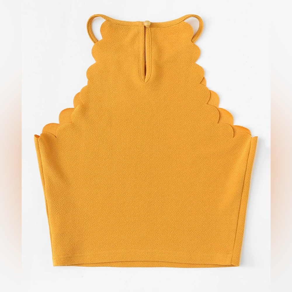 SHEIN tank scalloped edge top EUC - Picture 2 of 8
